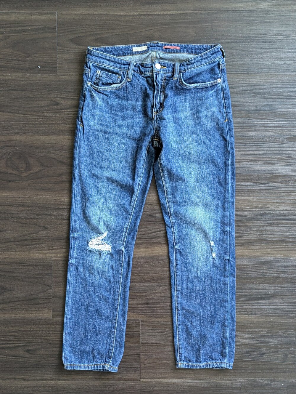 Anthropologie Pilcro Slim Boyfriend Crop Jeans 28 Boho